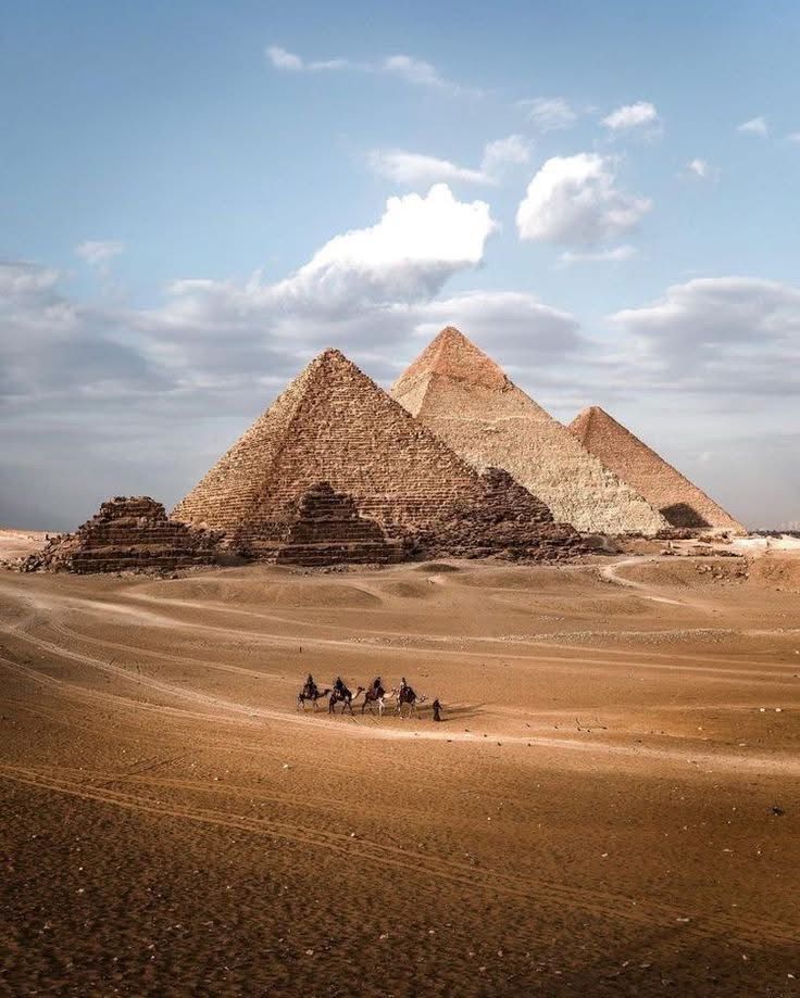 Start in Cairo with the pyramids close.